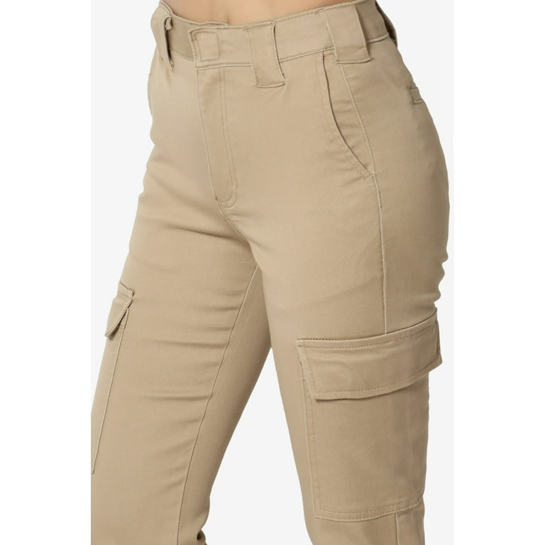 Women's Stretch Slim-Fit Twill Cargo Pants