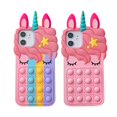 thumbnail image 2 of Funda de silicona con dibujo de unicornio rosa en 3D para iphone 14 13 mini X 8 7 6 plus 5S SE XS XR 11 12 Pro Max, funda de conejito de goma con bonito caballo Tan Jianjun unisex, 2 of 2