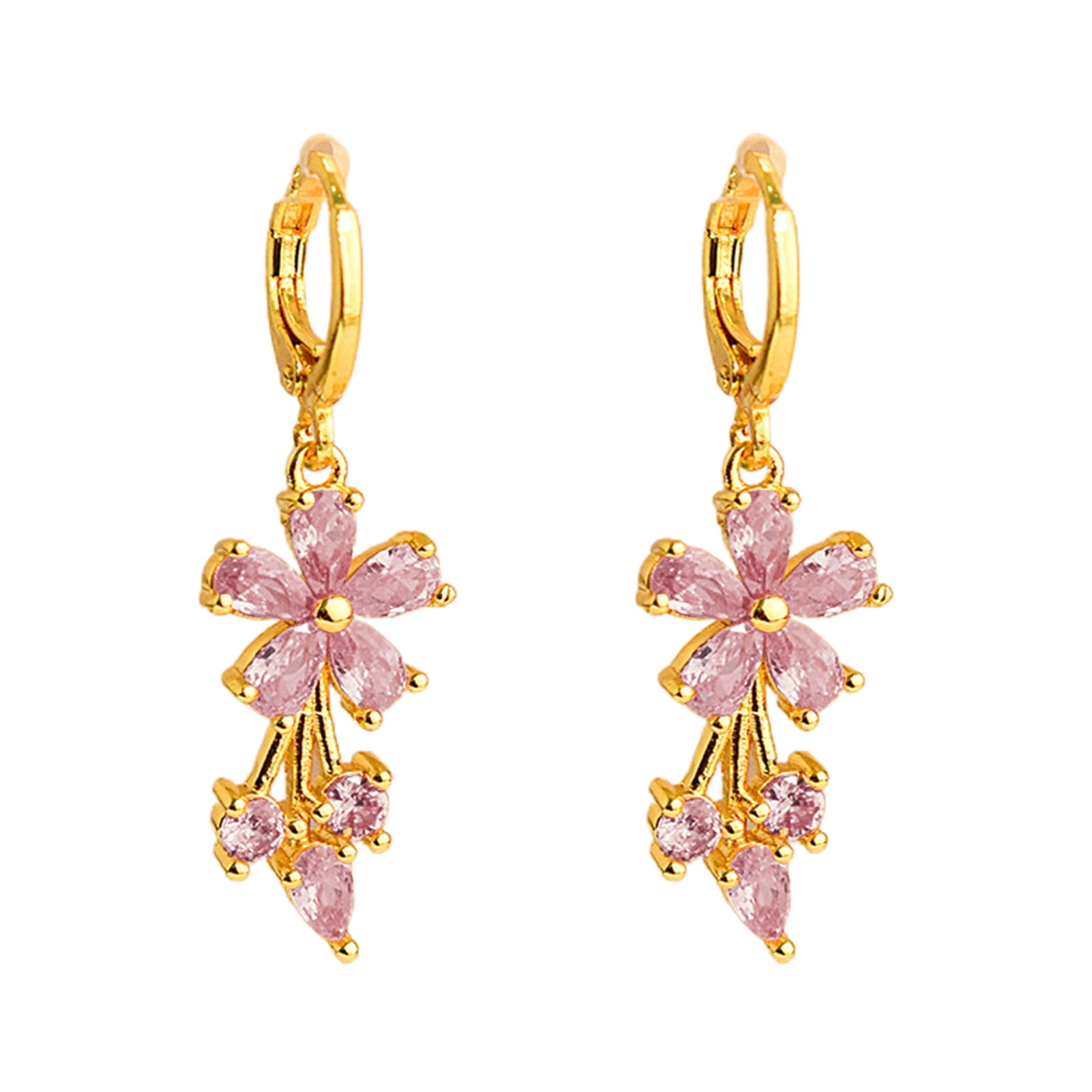Details about   1.5 Ct Cubic Zirconia Earring Drop/Dangle Women Jewelry 14K Rose Gold Plated