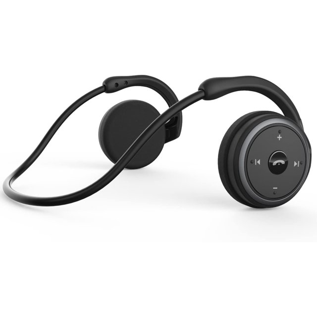 Auriculares Bluetooth pequeños envolventes para la cabeza: auriculares inalámbricos deportivos con micrófono integrado y sonido nítido, plegables y transportables en el bolso, color negro Fokelyi CZDZ-HQ114