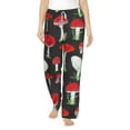 thumbnail image 2 of Lsque Red Mushrooms Print Women's Pajama Pants, Lounge Pant - Comfortable Home Wear,Elastic Waistband, Stylish Design-Small, 2 of 9