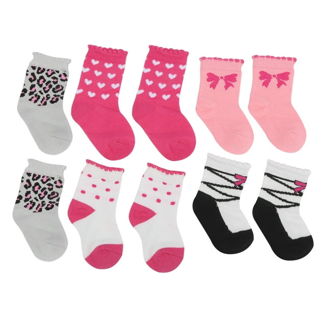 pares de calcetines de algodón para niña, calcetines antideslizantes suaves para niños de 01 años