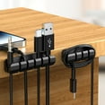 thumbnail image 4 of EGNMCR Silicone Desktop Cable Organizer Three Piece Set Data Cable Storage Multi Hole Hub Punch Free Cable Winders Silicone cable organizer threes piece set, 4 of 6