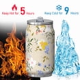 thumbnail image 4 of 12 Oz Coffee Travel Mug with Lid, Double Wall Vacuum Bright Floral Reusable Stainless Steel Water Bottle Leak Proof Insulated Hot Cold Coffee Cup Gift for Women(1pcs), 4 of 5