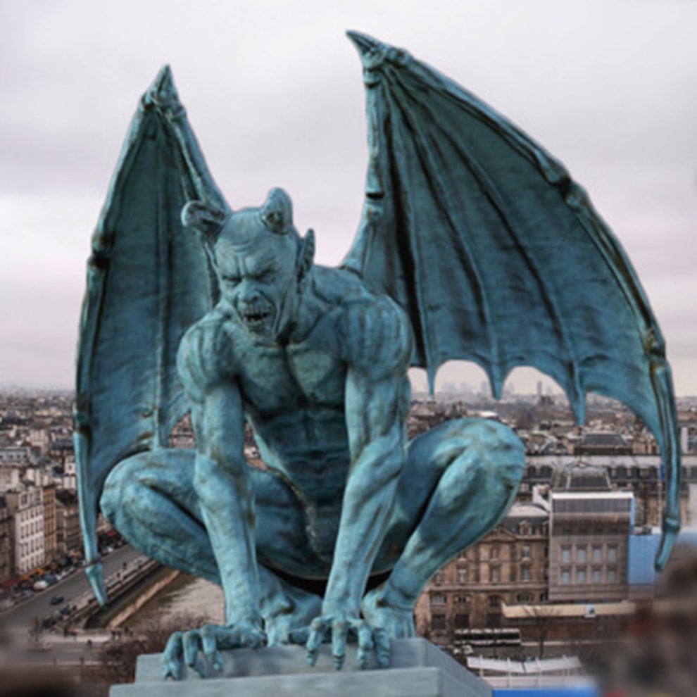 MIRACLE Retro Gargoyle Resin Statue Ghost Demon Angel Wings