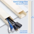 thumbnail image 2 of Cord Hider Wall for One Cord in Cord Covers for Wires on Wall Easy Install Cable Cover Wall Cable Raceway Hide Cords Cable Hider Cord Management Wall x Lin W.in H.in, 2 of 7