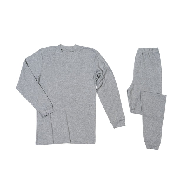 belime pijama niño 2 piezas | conjunto infantil suave y cálido de algodón y poliéster | playera manga larga y pantalón. Conjunto gris claro con camiseta de cuello redondo y puños tipo cárdigan, y pantalón a juego con cintura elástica y tobillos ajustados; tejido 50% algodón 50% poliéster para primavera/otoño. A menudo usado como set de viaje para niños.