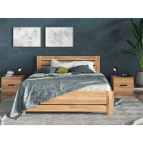 Prestige Furnishings  Corvo Eco Natural Wood Bed - Chemical Free - Natural Hand Rubbed Oil Finish