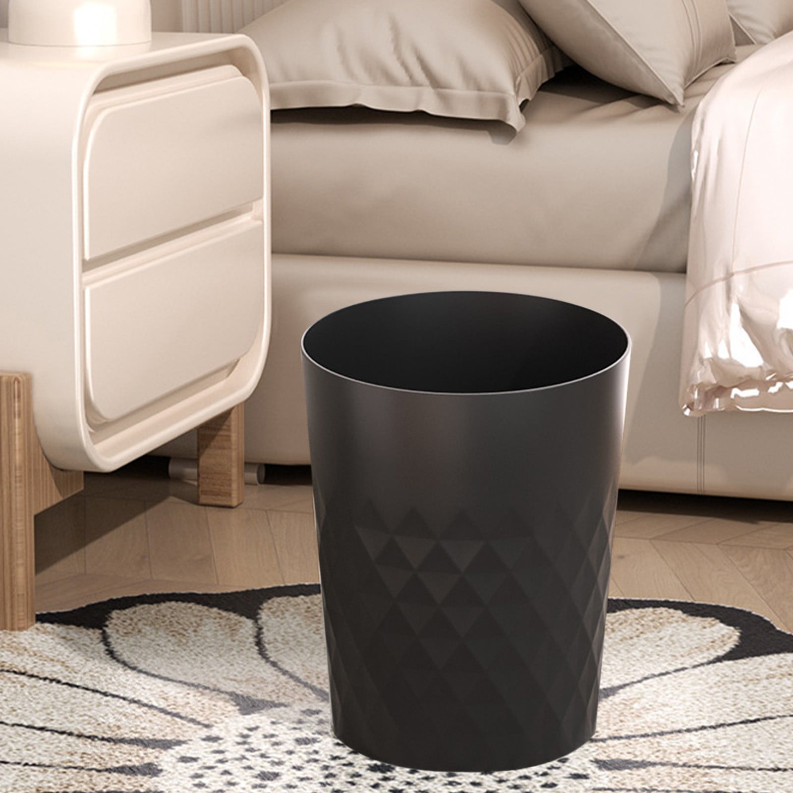 TaTaai 2Pcs Open Top Trash Can, Office Wastebasket, Kitchen Garbage Container Bin, Waste Trashcans for Bathroom, Restaurant, Restroom, Powder Room, Home