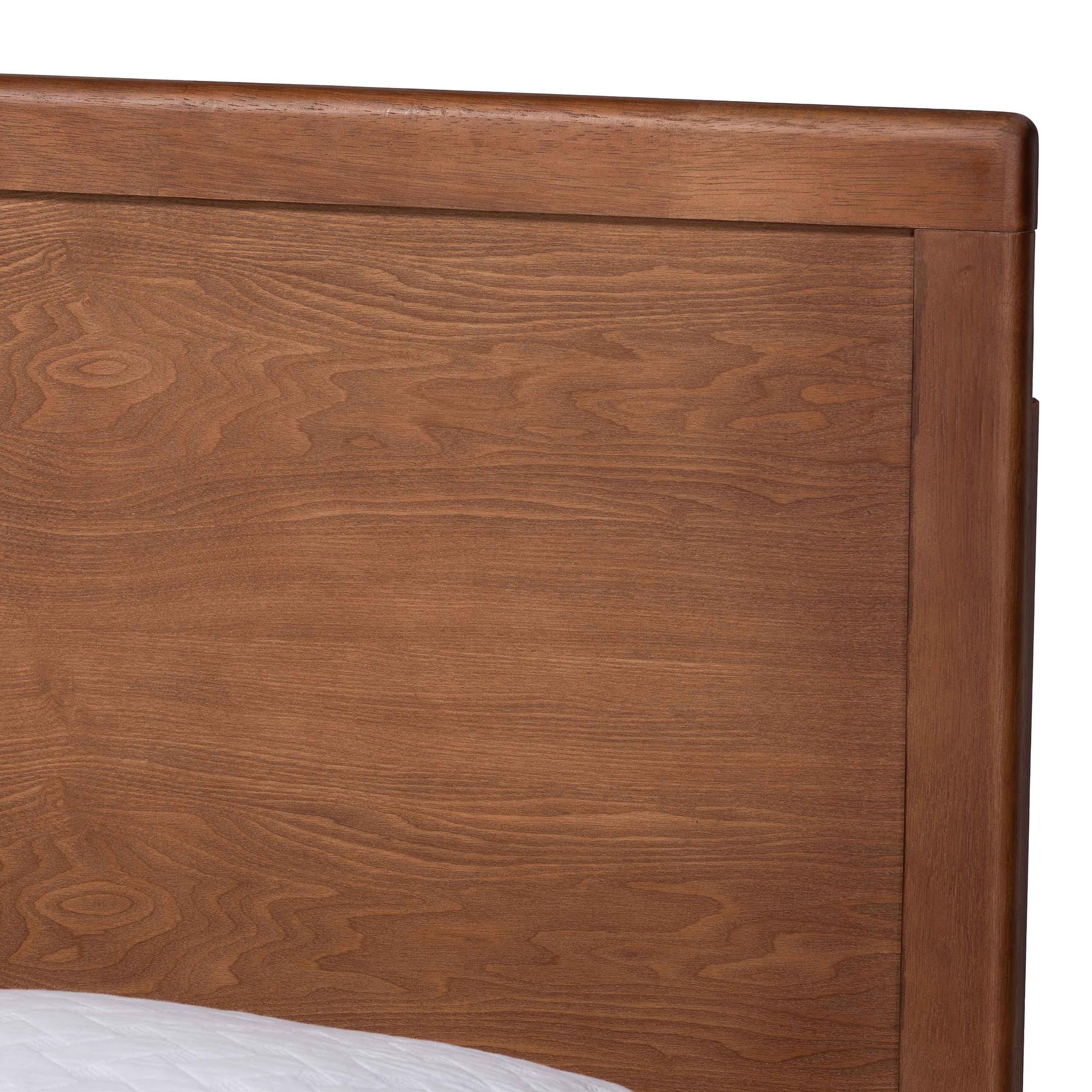 Baxton Studio Jiro Mid-Century Platform Bed, Queen, Ash Walnut