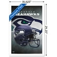 thumbnail image 3 of NFL Seattle Seahawks - Helmet 16 Wall Poster, 14.72" x 22.37", Framed, 3 of 5