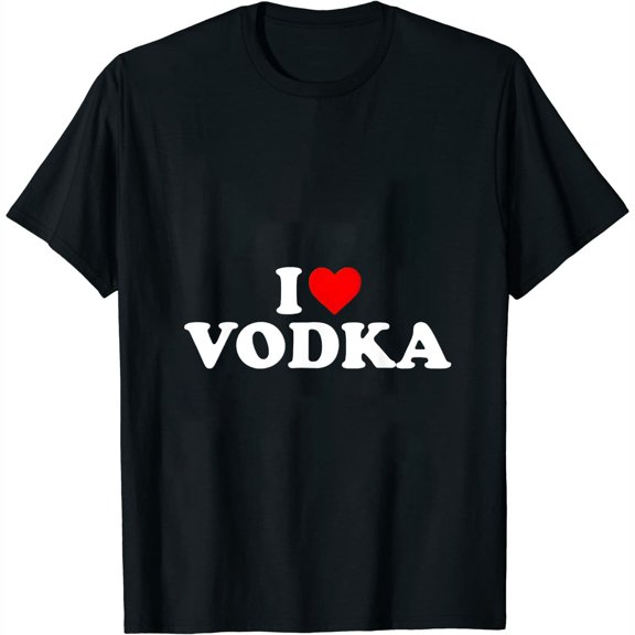 I Love Heart Vodka Womens T-Shirt