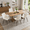 White, variant on MOONMISS Modern Upholstered Dining Chairs Set of 6 with Thick Cushion,Sturdy Metal Legs,Side Chairs for Kitchen,Living Room,Brown