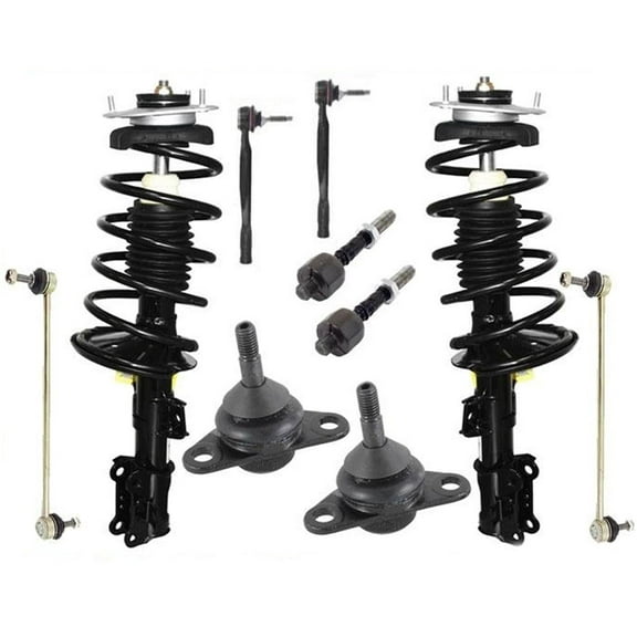 Coil Spring Struts Ball Joints Sway Bar Links Tie Rods For 04-07 XC70 10pc