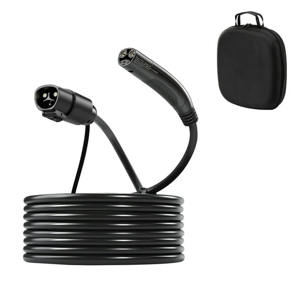 KFFKFF EV Charger Extension Cable for Tesla, 48Amp 40 ft Max 240V 11.52 kW with NACS Plug, EV Extension Cord for Level 1/2 Mobile/Wall Connector/Destination Charger, Compatible with Model Y/X/3/S