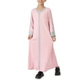 thumbnail image 6 of EnJoCho Kids Girl Musli𝗆 Abaya Dress Bell Sleeve Islami𝖼 Kaftan Eid Robe Maxi Musli𝗆 Ramadan Dress 𝖣ubai Arabic Belt Prayer Clothes, 6 of 8