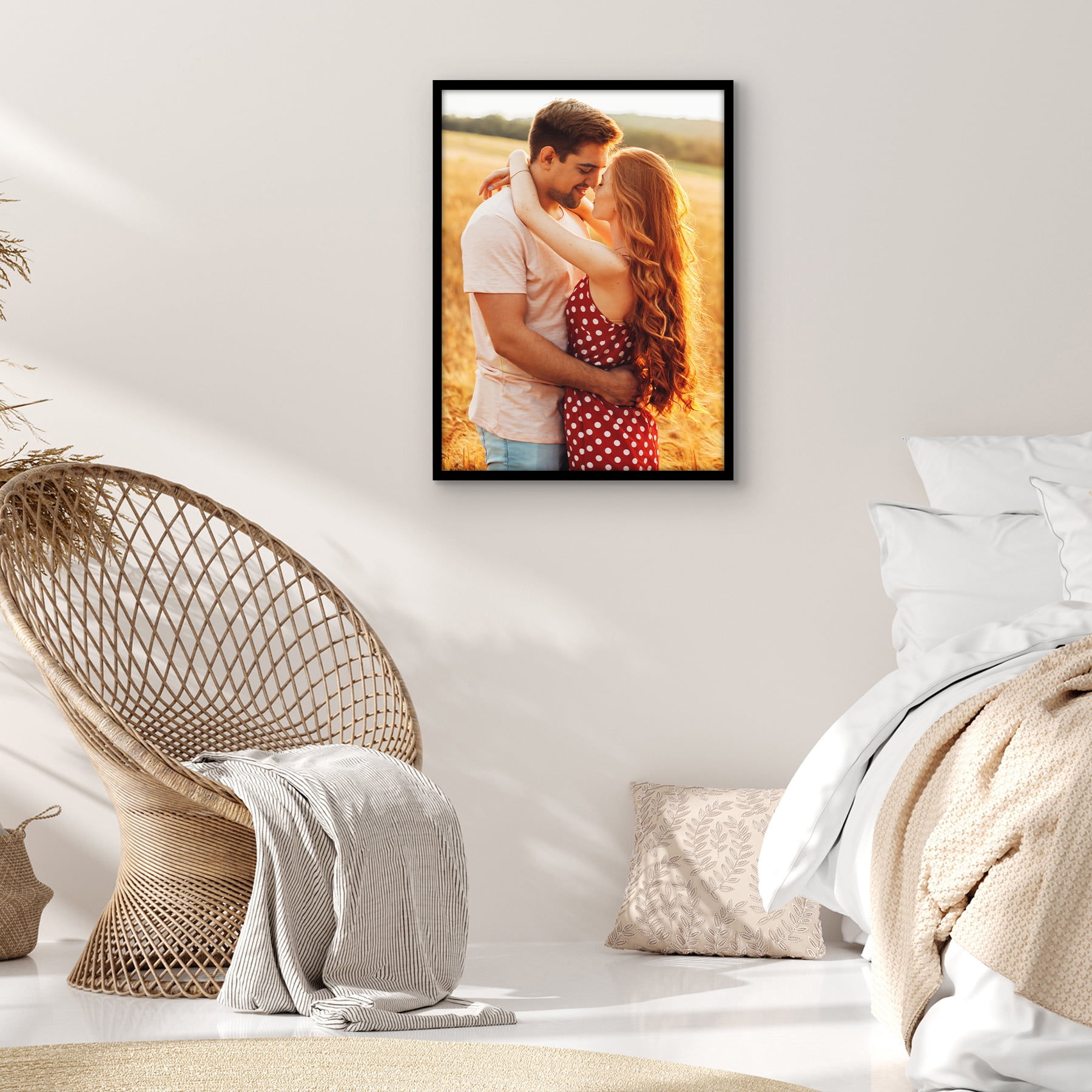 Americanflat 20x27 Picture Frame with Polished Plexiglass Streamline Collection Thin Border Wall - Black