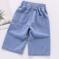 thumbnail image 5 of MuXiKeJi Clothes Jeans Baggy Girls Soft Loose Casual Wide Leg Denim Pants Breathable Lightweight Daily Summer Bottoms for Toddler Kids Girls Jeans Pants, 5 of 5