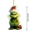 thumbnail image 2 of Decoración de árbol de Navidad de 8cm ornamento de árbol de Navidad Grinch creativo para fiestas y vacaciones, 2 of 6