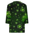 thumbnail image 5 of WEAIXIMIUNG T-Shirt Imprimé pour Femmes à Col en V et Manches Trois-Quarts pour la Saint-Patrick, 5 of 5