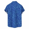 thumbnail image 5 of Telankuip Mens Hawaiian Style Print Shirts Summer Lapel Button down Short Sleeve Casual Style Shirt Loose Lightweight Breathable Beach Vacation and Daily Wear 21-Blue S, 5 of 5