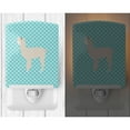 thumbnail image 2 of Caroline's Treasures BB8093CNL Alpaca Blue Check Ceramic Night Light, 6x4x3", multicolor, 2 of 2