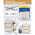 thumbnail image 6 of SYCNB Vacuum Seal Backpack with Air Pump, Carry On Travel Backpack Airline Approved Backpacks for Women Men, Large Water Resistant Personal Item Bag for Trip Business Daily, Beige Brown, 6 of 9
