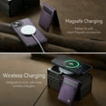 thumbnail image 2 of Compatible Magsafe 2 in 1 Detachable iPhone 13 Wallet Case with Card Holder Women Men,Magnetic PU Leather RFID Blocking Flip Kickstand Credit Slots Luxury Leather Case for iPhone 13, Purple, 2 of 12