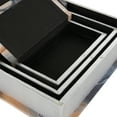 thumbnail image 4 of DecMode Geode Faux Book Storage Blue Faux Leather Decorative Box with Metallic Gold Accents, 3 Count, 4 of 9