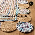 thumbnail image 4 of Jaipur Art And Craft Round Jute Rug Indian Natural Fiber Handmade Home Decor New Design (3x3 Sq Ft), 4 of 5