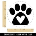 thumbnail image 2 of Paw Print with Heart Dog Self-Inking Rubber Stamp Ink Stamper - Sky Blue Ink - Small 3/4 Inch, 2 of 7
