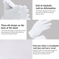 thumbnail image 2 of Guantes blancos, 5 pares de guantes de nailon cosidos blancos, guantes uniformes con botones a presión para policía, esmoquin formal, inspección de joyas, 2 of 5
