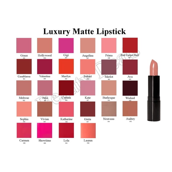 Beauty Deals Luxury Matte Lipstick Lujoso lápiz labial cremoso hidratado (Carmen)
