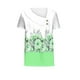 thumbnail image 4 of Camisetas de Manga Corta para las Mujeres Impresas Primavera Verano Botón de la Camiseta Casual, Camisetas de Mujer Casual, 4 of 4