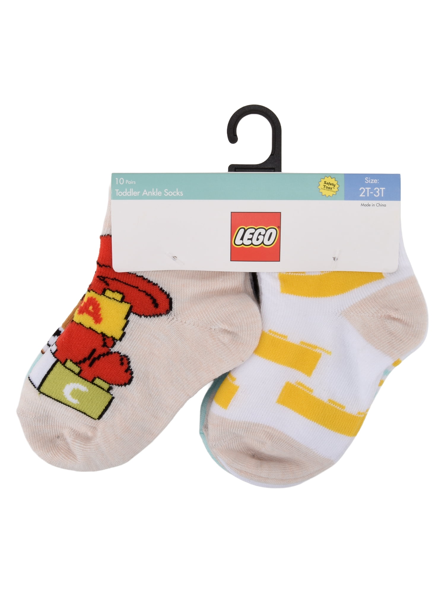 Lego Infant Toddler 10-Pack Ankle Socks, Sizes 12M-5T