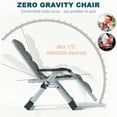 thumbnail image 5 of Lilypelle Zero Gravity Chair, Outdoor Padded Lounge Chair with Side Table, Zero Gravity Recliner Chair, Outdoor Reclining Chair, Supports up to 440lbs, 5 of 15