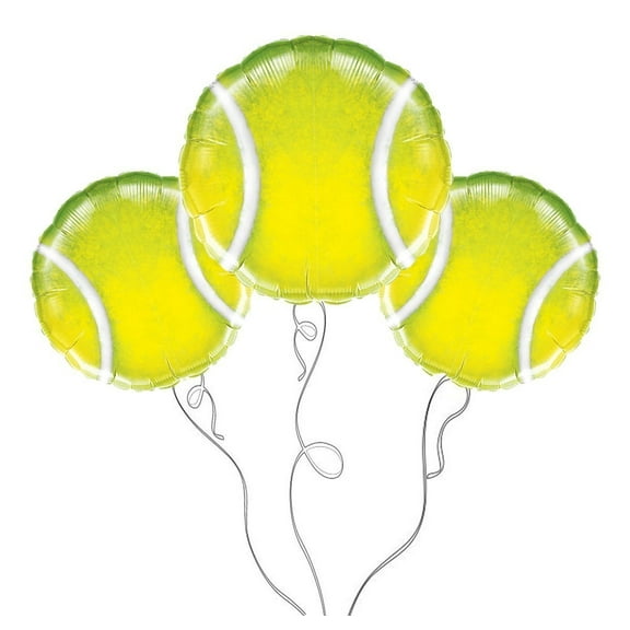 Qualatex Tennis Ball Microfoil Balloons, 18-Inches (3-Units)