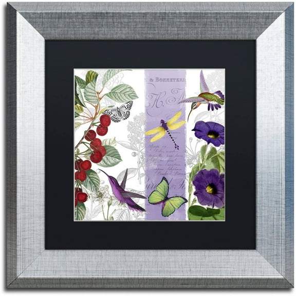 Trademark Fine Art "Cherry Picked I" Canvas Art by Color Bakery Black Matte, Silver Frame