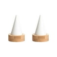 thumbnail image 1 of Soporte de exhibición de anillo 2 piezas Qarigey Base redonda mostrador joyería decoración Blanco, 1 of 6