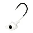 thumbnail image 3 of Reaction Tackle Tungsten Swimbait Jig Heads - 3D Realistic Eyes Attract Bass and More- Swim Bait Jig Head for use with Freshwater or Saltwater Fishing (5-Pack) - 3/16oz - White, 3 of 7