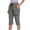 Gray, variant on Capris Pants for Women with Pockets Plus Size Quick Dry Elastic Waist Trousers Solid Cargo Pants Summer Casual Outfits