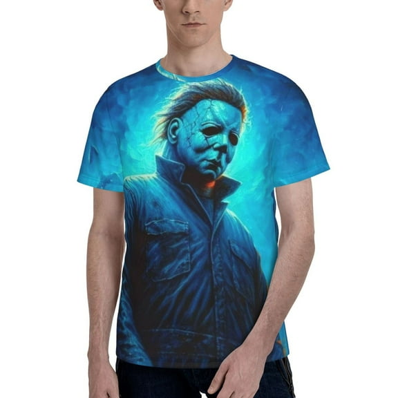 Michael Myers Men's T Shirt Summer Casual Fashion Unisex Short Sleeve Graphic Crew Neck Tees Tops