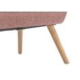 thumbnail image 6 of Guyou Small Loveseat Sofa, Modern Linen 2-Seater Mini Sofa Couch with Quilted Back and Armrests, Cute Accent Chair with Wooden Legs for Living Room Bedroom Apartment, Pink, 6 of 10