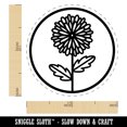 thumbnail image 2 of Mum Chrysanthemum Flower in Circle Self-Inking Rubber Stamp Ink Stamper - Yellow Ink - Medium 1 Inch, 2 of 7