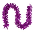 thumbnail image 2 of Northlight Pre-Lit  Artificial Tinsel Christmas Garland - 9' x 8" - Purple - Clear Lights, 2 of 7
