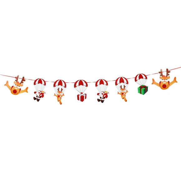 Xmas Paper Banner Interesting Hanging Ornament Xmas Banner Decoration for Party