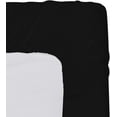 thumbnail image 3 of 3 Piece Fully Elastisized Fitted Sheet Set - 400 TC - 15" Deep Pocket - 100% Egyptian Cotton (Fitted Sheet & Pillow Cases) Wrinkle Free Fitted Sheet-Black Solid,Queen-XL Size (60 x 84), 3 of 6