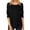 Black, variant on lcziwo Womens Casual Long Sleeve Tunic Shirts Round Neck Button Side Blouses Loose Fit Solid Color Tops 2024 Fall Trendy T Shirts Blue,L