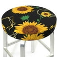 thumbnail image 3 of Fotbe Sunflowers3 Stool Covers Round,Waterproof Round Bar Stool Covers Bar Chair Covers Washable Stool Cushion Slipcover for 12-14 Inch Chair-12 inch, 3 of 7