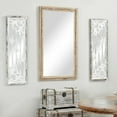 thumbnail image 3 of DecMode Brown Bohemian Wood Rectangular Wall Mirror, 28"W x 48"H with Carved Beads Detail, 3 of 14